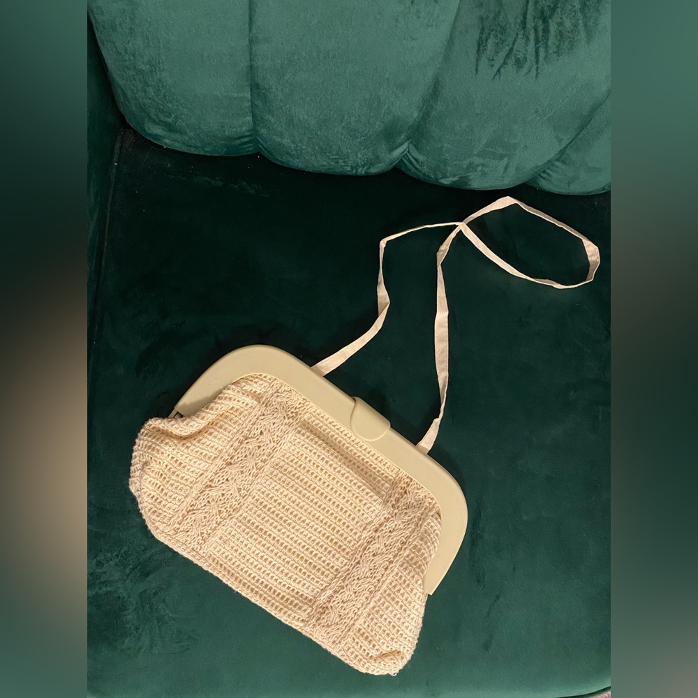 Vintage Cream Crochet Purse/Clutch